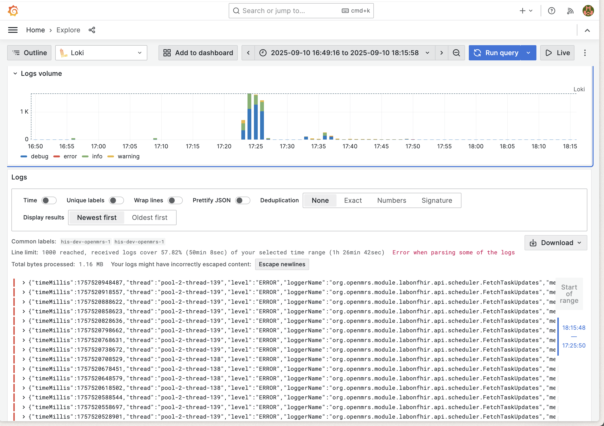 Grafana Run Query